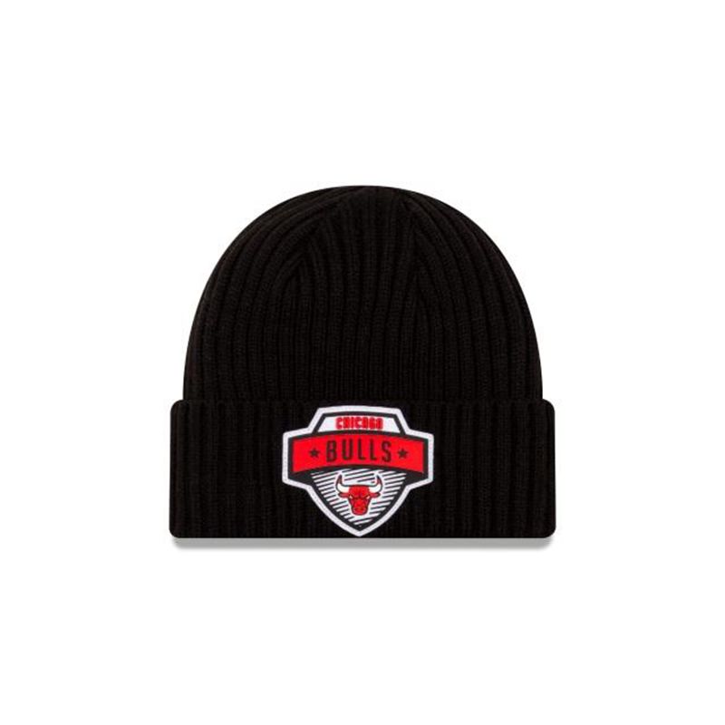 NBA Chicago Bulls Tip Off Edition Cuff Knit (OLD6477) - Black New Era Beanies